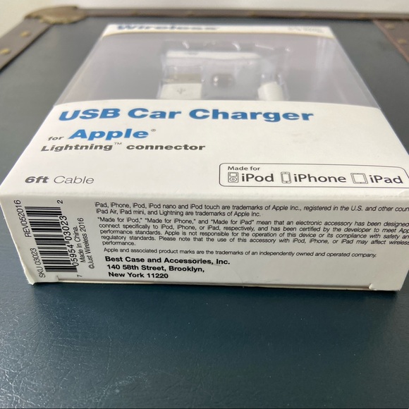 Just Wireless 6ft USB Car Charger For Apple Lightening Connector - Picture 3 of 3